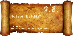 Heizer Baldó névjegykártya